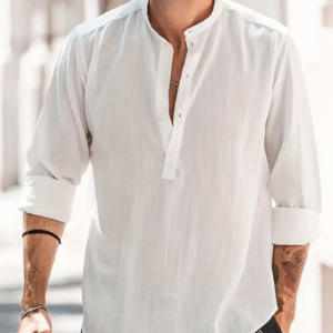 Men's Long-sleeved Breathable Button-down Shirt