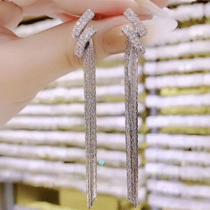 Water Drop Tassel Earrings